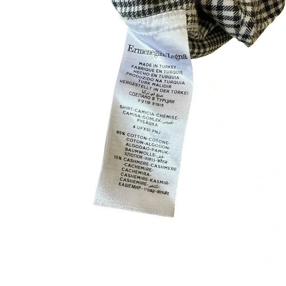 Ermenegildo Zegna Striped Classic Plaid Dress Shirt Large - Picture 9 of 9